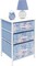 Sorbus Nightstand with 3 Drawers - Furniture Storage for Bedroom, Closet, Office Organization - Steel Frame, Wood Top, Pastel Fabric Bin